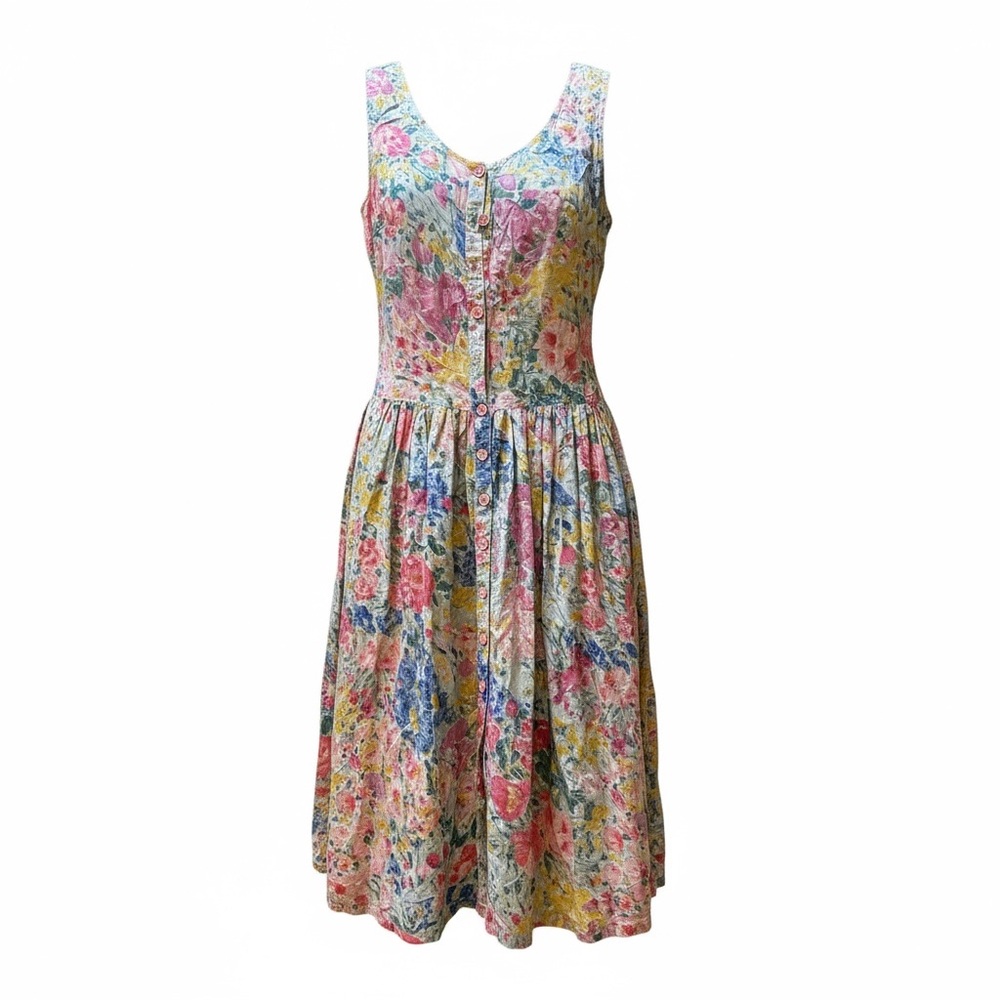 Vintage 80s floral dress